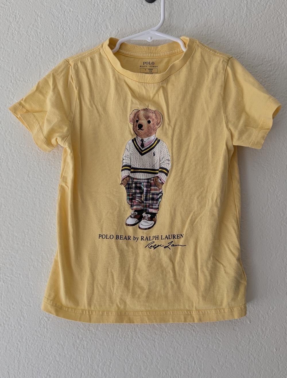 Polo Ralph Lauren Kids Yellow Polo Bear Tee Shirt Size 5T Preppy